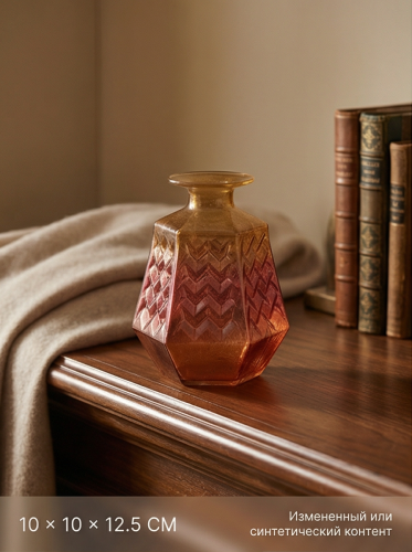 Ваза, 420 мл, L10 W10 H12,5 см фото 5