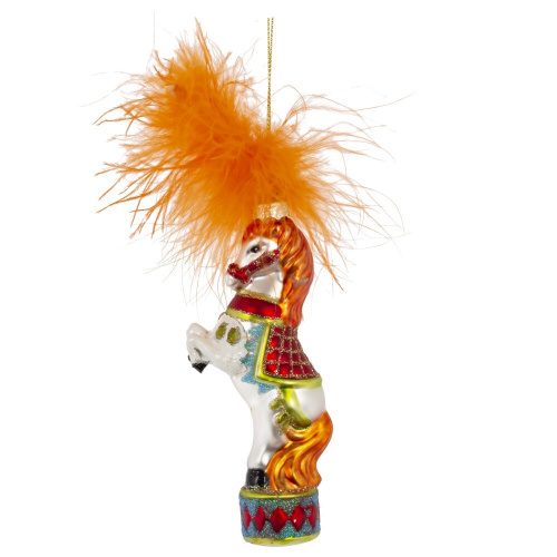 Украшение новогоднее "Лошадка", L5 W3 H15 см, 3в. фото 2 Украшение новогоднее "Лошадка", L5 W3 H15 см, 3в. фото 2