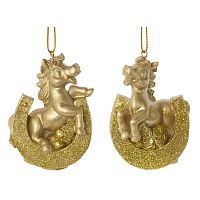 Фигурка декоративная подвесная"Лошадка", L5 W3 H7,5 см, 2в.