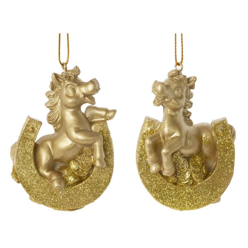 Фигурка декоративная подвесная"Лошадка", L5 W3 H7,5 см, 2в.