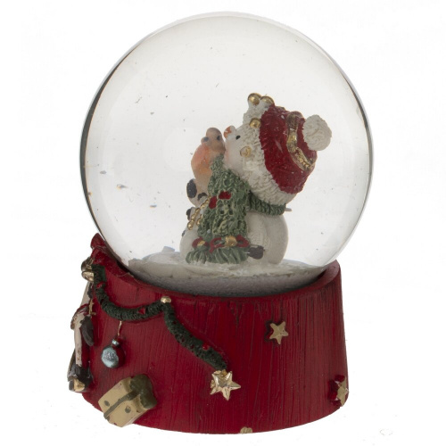 Фигурка декоративная "Снеговик" в стекл шаре, L6,5 W6,5 H8,5 см, 2в. фото 6 Фигурка декоративная "Снеговик" в стекл шаре, L6,5 W6,5 H8,5 см, 2в. фото 6