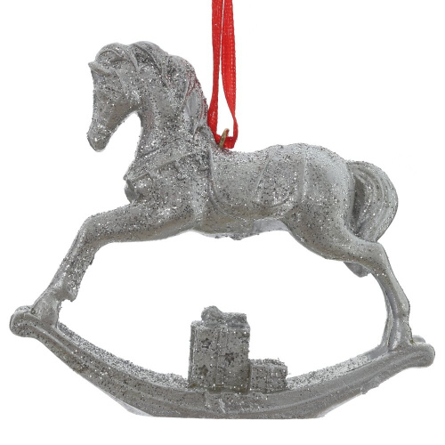 Фигурка декоративная подвесная "Лошадка-качалка",  L10 W2,5 H8,5 см, 2в. фото 2