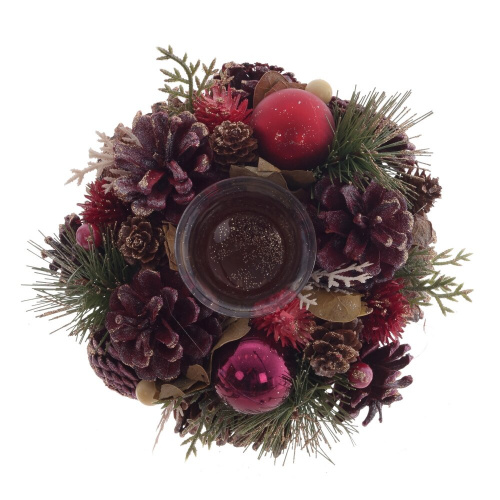 Подсвечник "Новогодняя композиция", L17 W17 H9 см фото 2 Подсвечник "Новогодняя композиция", L17 W17 H9 см фото 2