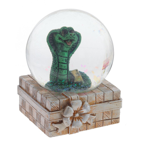 Фигурка декоративная в стекл шаре "Змея", D 6 см, L6 W6,5 H8 см, 3в. фото 4