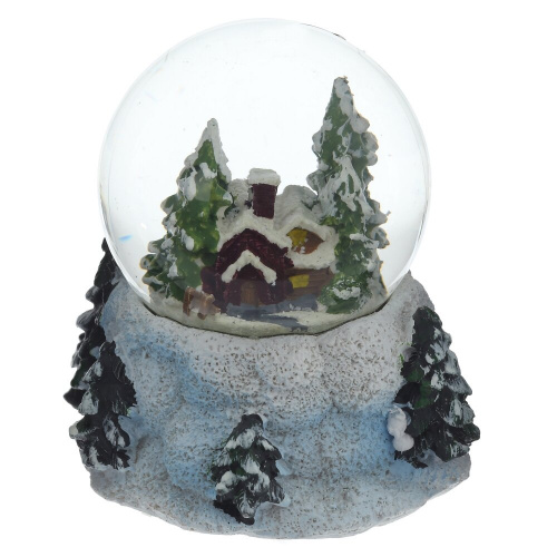 Фигурка декор в стекл шаре "Домик/Олень", D 6.5 см, L9 W8 H9 см, 3в. фото 4 Фигурка декор в стекл шаре "Домик/Олень", D 6.5 см, L9 W8 H9 см, 3в. фото 4