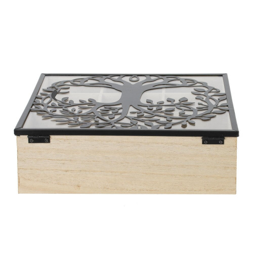 Шкатулка для чайных пакетиков, L24,5 W24 H7,5 см фото 5