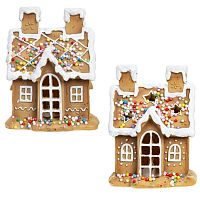 Фигурка декоративная с подсветкой "Домик", L10 W8,5 H12,5 см, 2в.
