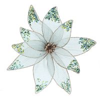 Цветок искусственный "Пуансеттия" (на клипсе), L24 W24 H9 см Цветок искусственный "Пуансеттия" (на клипсе), L24 W24 H9 см