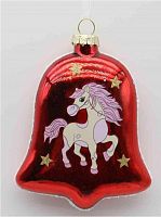 Украшение новогоднее "Колокольчик с лошадкой", L8 W2,5 H11 см