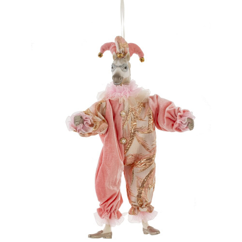 Игрушка набивная подвес "Лошадь-клоун", L15 W9 H36/24 см
