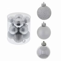 Набор из 12шт, Украшение новогоднее Шар "Серебряный жемчуг", D 4 см, L9,5 W9,5 H10,5 см Набор из 12шт, Украшение новогоднее Шар "Серебряный жемчуг", D 4 см, L9,5 W9,5 H10,5 см