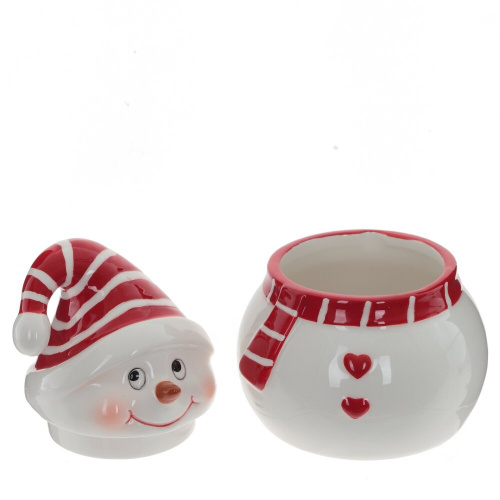 Емкость для сыпучих продуктов "Снеговик", 350 мл, L10 W10 H15 см фото 2 Емкость для сыпучих продуктов "Снеговик", 350 мл, L10 W10 H15 см фото 2