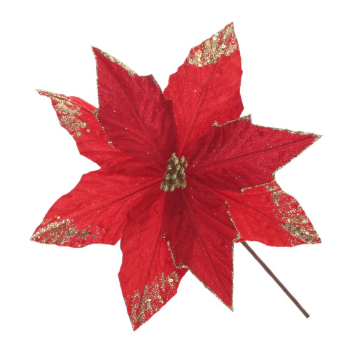 Цветок искусственный "Пуансеттия", L27 W27 H38 см Цветок искусственный "Пуансеттия", L27 W27 H38 см