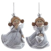 Фигурка декоративная подвесная  "Ангел", L5 W4,5 H7,5, 2в.