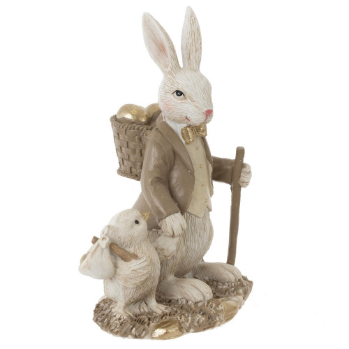 Фигурка декоративная "Заяц с цыпленком", L10,5 W8 H15 см фото 4