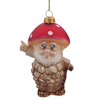 Украшение новогоднее "Гриб", L8,5 W6 H13 см Украшение новогоднее "Гриб", L8,5 W6 H13 см