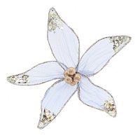 Цветок искусственный "Пуансеттия" (на клипсе), L16 W16 H6 см