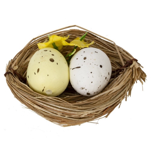 Набор из 6-ти изделий декоративных "Гнездо пасхальное" (6*4,5*2), L18 W12 H3 см фото 3