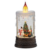 Изделие декоративное "Свеча" (подсвет, муз, вьюга, 3хААА н/п +USB), L12,5 W8 H25 см Изделие декоративное "Свеча" (подсвет, муз, вьюга, 3хААА н/п +USB), L12,5 W8 H25 см