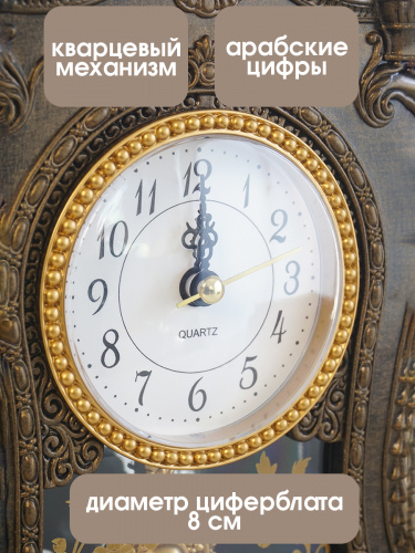 Часы настольные декоративные (музык., 1xАА н/п), L17 W9 H33 см фото 5