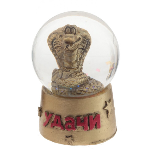 Фигурка декор в стекл шаре "Змея", D 4 см, L4 W4 H6,5 см, 3в. фото 3