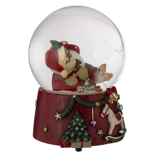 Фигурка декоративная "Снеговик" в стекл шаре (ключ,муз), D 10 см, L10 W10 H14 см фото 4 Фигурка декоративная "Снеговик" в стекл шаре (ключ,муз), D 10 см, L10 W10 H14 см фото 4