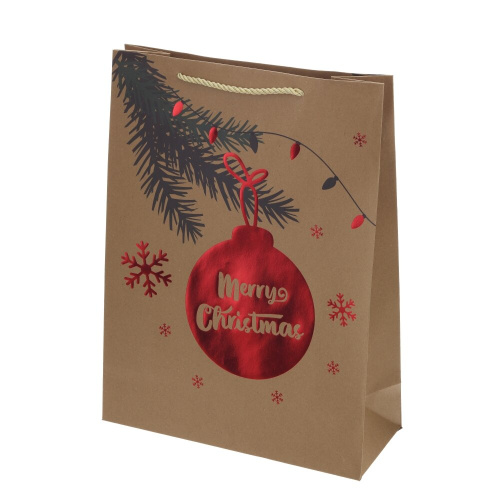 Пакет подарочный L (бумага 210г/м2, блок 12шт), L30 W12 H40 см, 4в. фото 5