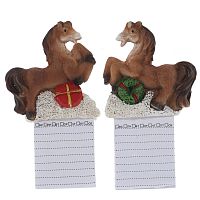 Магнит "Лошадка" с блокнотом, L6 W1,5 H11 см, 2в.