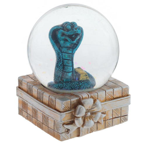 Фигурка декоративная в стекл шаре "Змея", D 6 см, L6 W6,5 H8 см, 3в. фото 3