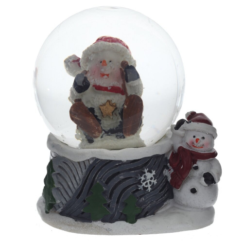 Фигурка декоративная "Снеговик" в стекл шаре, L5,5 W5 H6 см, 2в. фото 3 Фигурка декоративная "Снеговик" в стекл шаре, L5,5 W5 H6 см, 2в. фото 3