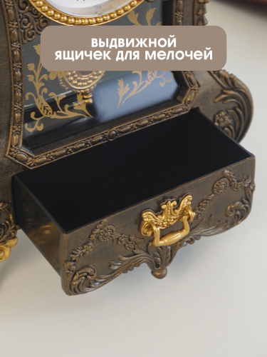 Часы настольные декоративные (музык., 1xАА н/п), L17 W9 H33 см фото 6
