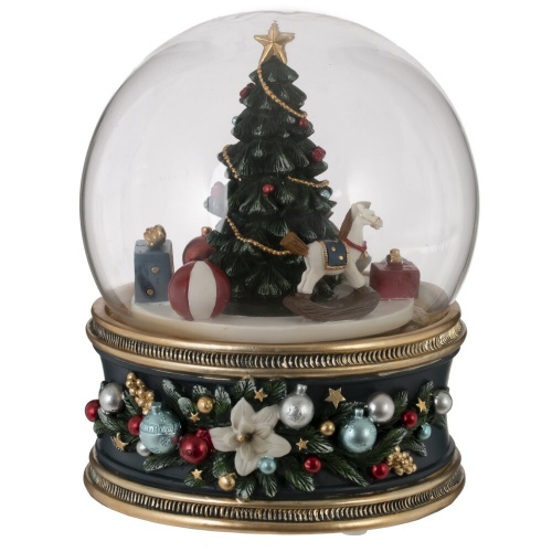 Фигурка декоративная "Рождество" в стекл шаре (муз, движ, ААх3,н/п), L11 W11 H14 см Фигурка декоративная "Рождество" в стекл шаре (муз, движ, ААх3,н/п), L11 W11 H14 см
