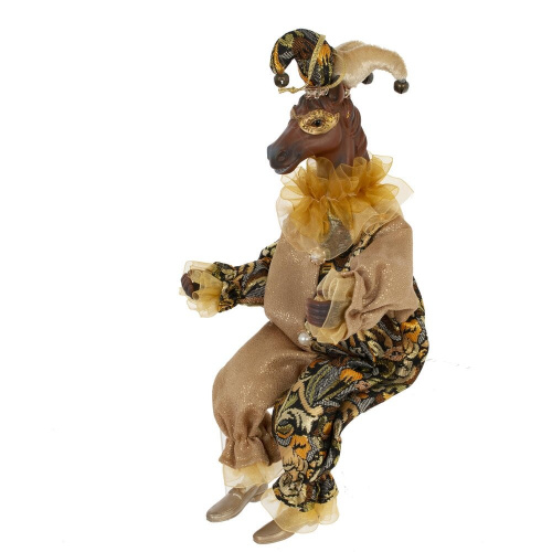 Игрушка набивная подвес "Лошадь-клоун", L15 W10 H37/24 см фото 3