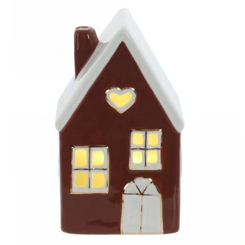 Изделие декоративное "Домик" с подсветкой (цена за 1 штуку) (LR44x2), L8,5 W7 H14 см, 2в. фото 5
