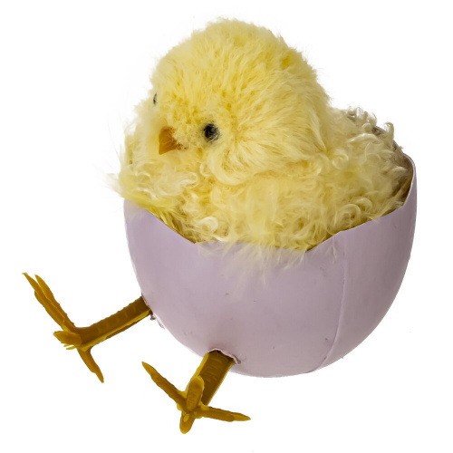 Фигурка декоративная "Цыпленок" (блок 6шт), L7 W5 H7 см, 3в. фото 4