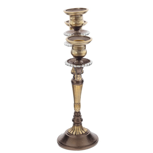 Подсвечник для трех свечей, L23 W11 H33,5 см фото 3