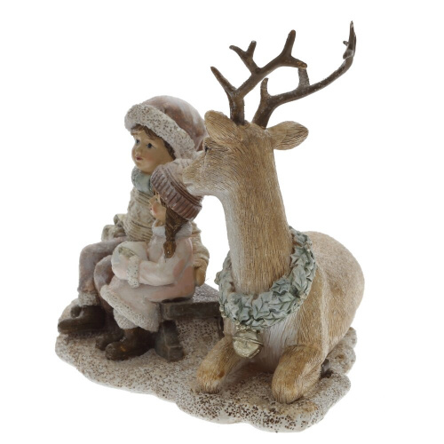 Фигурка декоративная "Олень и дети", L17 W11 H13,5 см фото 2 Фигурка декоративная "Олень и дети", L17 W11 H13,5 см фото 2