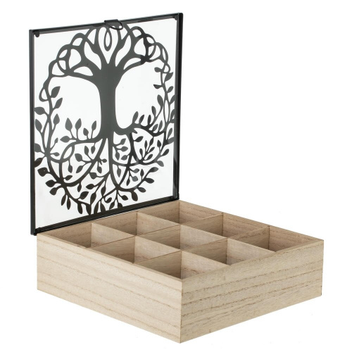 Шкатулка для чайных пакетиков, L24,5 W24 H7,5 см фото 4