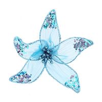 Цветок искусственный "Пуансеттия" (на клипсе), L14 W14 H6,5 см