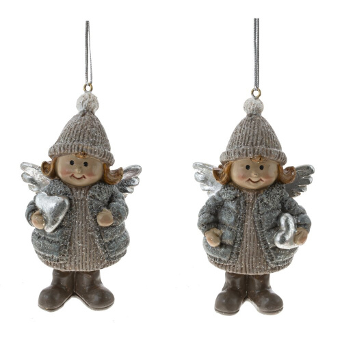 Фигурка декоративная подвесная "Ангел", L5 W4 H9 см, 2в. Фигурка декоративная подвесная "Ангел", L5 W4 H9 см, 2в.