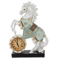Фигурка декоративная "Лошадь" с часами (AAx1,н/п), L23 W7 H33 см