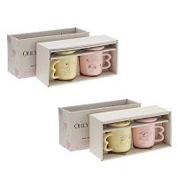 Набор из 2-х Кружек с крышкой и ложкой, 300 мл, L12 W9 H9 см, 2в.