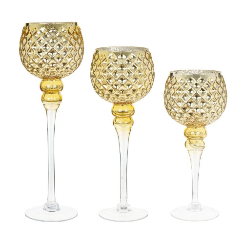 Набор из 3-х подсвечников, L33 W16 H46 см Набор из 3-х подсвечников, L33 W16 H46 см