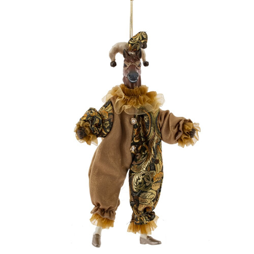 Игрушка набивная подвес "Лошадь-клоун", L15 W10 H37/24 см