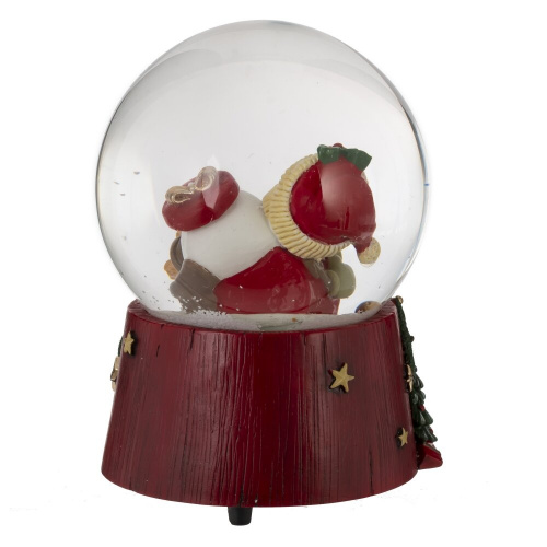Фигурка декоративная "Снеговик" в стекл шаре (ключ,муз), D 10 см, L10 W10 H14 см фото 3 Фигурка декоративная "Снеговик" в стекл шаре (ключ,муз), D 10 см, L10 W10 H14 см фото 3