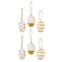 Набор из 6-ти изделий декоративных подвесных "Яйцо" (4*6), L14 W12 H5 см