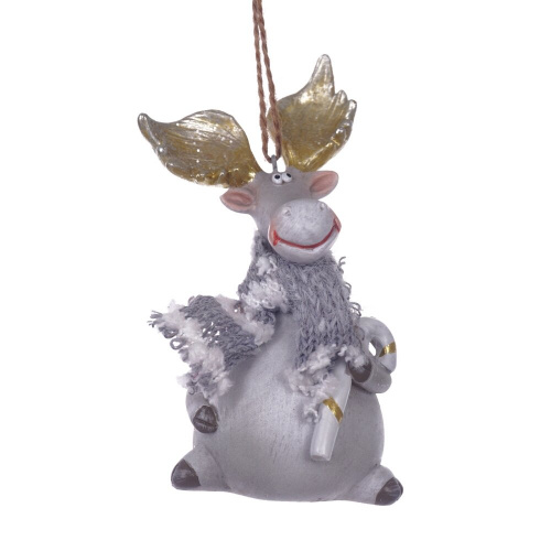 Фигурка декоративная подвесная "Олень",  L5,5 W4,5 H10,5 см, 2в. фото 3