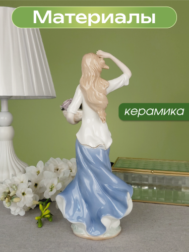 Фигурка декоративная "Девушка", L11 W9,5 H29 см фото 3