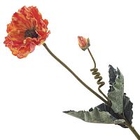 Цветок искусственный "Мак", L16 W11 H91 см