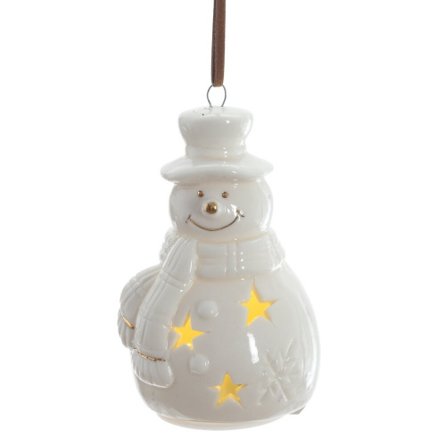 Фигурка декоративная подвесная "Снеговик" с подсветкой (2хLR44), L5 W5 H8 см, 2в. фото 2